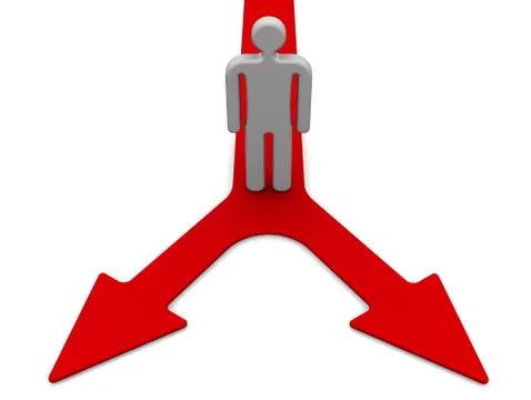 The choice of two options. Concept Ilustração Stock