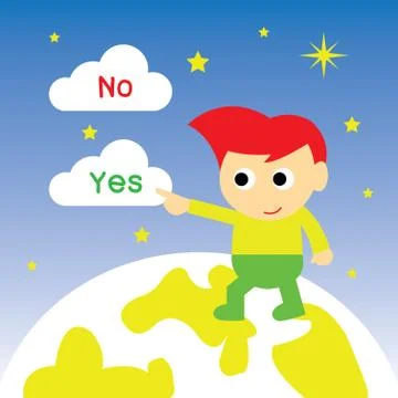 Choice vector cartoon Stock Illustration