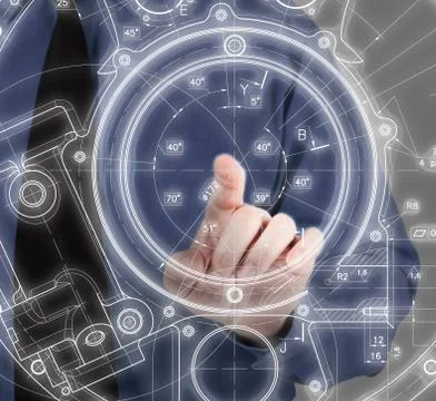 The choice of the virtual buttons Stock Photos