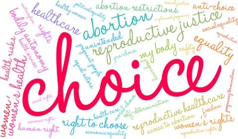 Choice Word Cloud Stock Illustration