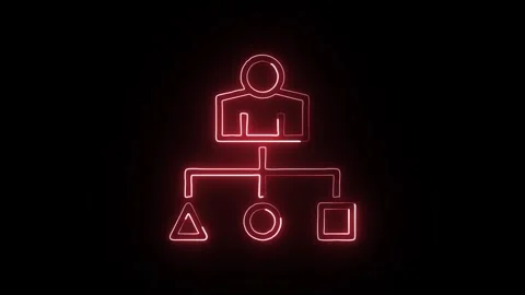 Choices Icon Isolated on Black Background, Neon Decision Line Motion Graphi.. Stock Footage 327666548