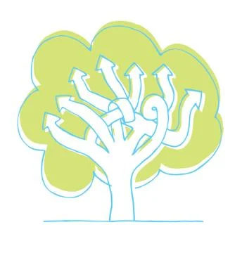 Choices / planning tree Stock Illustration
