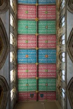 Choir ceiling of Hull Minster Holy Trinity Church, Kingston upon Hull, East Y Stock Photos