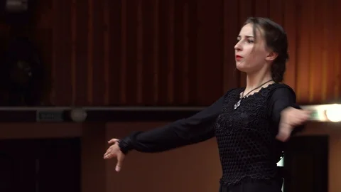 Choir conductor during performance Stock Footage 93523024