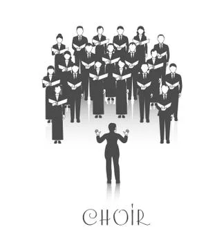 Choir Peroforrmance Black Image Illustration