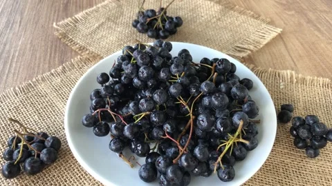 Chokeberry close up view. Stock Footage 284724231