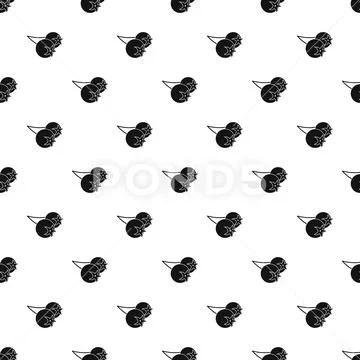 Chokeberry or aronia berry pattern Stock Illustration