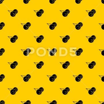 Chokeberry or aronia berry pattern Stock Illustration