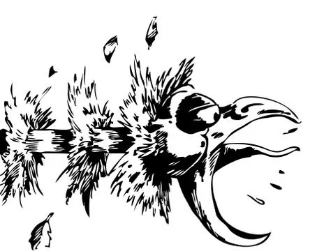 Choking chicken Stock Illustration