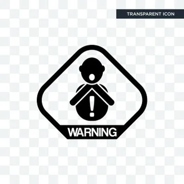 Choking hazard vector icon isolated on transparent background, choking hazard Stock Illustration