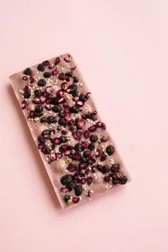 Chokolate bar - raw dessert without sugar and glutenfree. Stock Photos