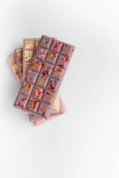 Chokolate bar - raw dessert without sugar isolated Stock Photos
