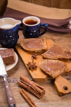 Chokolate with tea Stock Photos