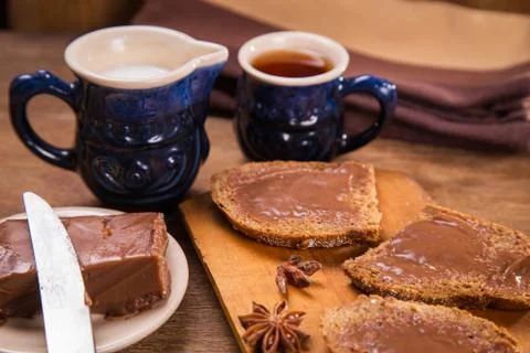 Chokolate with tea Foto stock