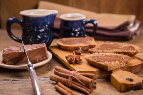 Chokolate with tea Stock Photos