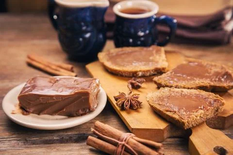 Chokolate with tea Stock Photos