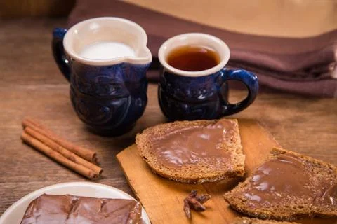 Chokolate with tea Foto stock