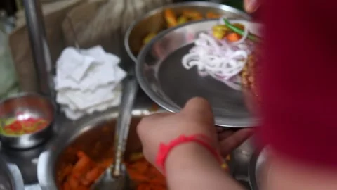 Chole Bhature Stock Footage 133102674