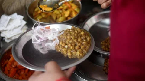 Chole Bhature Stock Footage 133102684