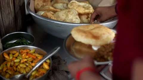Chole Bhature Stock Footage 133102685