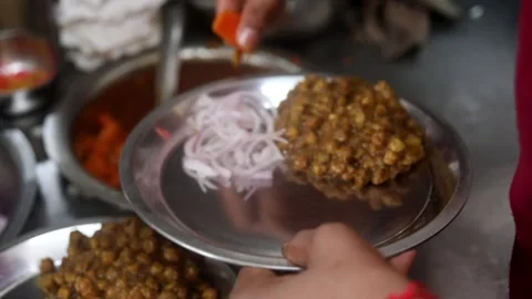 Chole Bhature Stock Footage 133102687