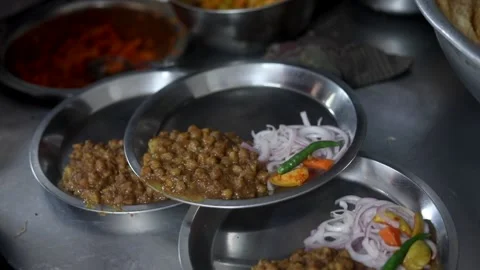 Chole Bhature Stock Footage 133102691