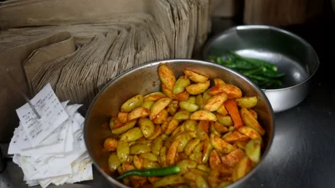 Chole Bhature Stock Footage 133102710