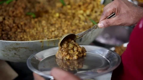 Chole Bhature Stock Footage 133102717