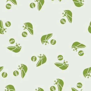 Cholecystectomy surgery glyph seamless pattern Stock Illustration
