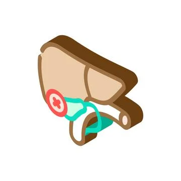Cholecystectomy surgery isometric icon vector illustration Stock Illustration