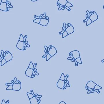 Cholecystectomy surgery line vector seamless pattern Stock Illustration