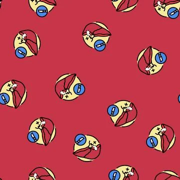 Cholecystectomy surgery vector seamless pattern Stock Illustration
