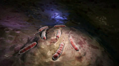 Cholera bacteria colony Vidéo 25620966