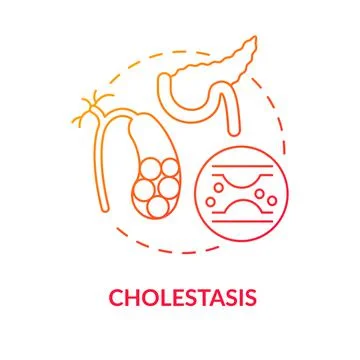 Cholestasis concept icon イラスト素材