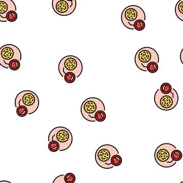 Cholesterol in blood vector seamless pattern Stock Illustration