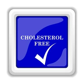 Cholesterol free icon. Internet button on white background.. Illustration