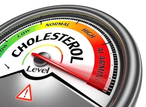 Cholesterol level conceptual meter Stock Illustration