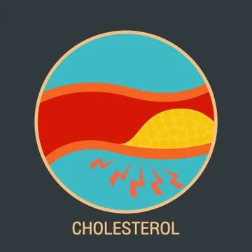 Cholesterol logo vector Stock Illustration