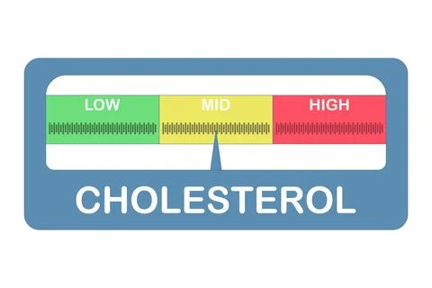 Cholesterol Meter Icon Concept, High level indicator design. Stock Illustration