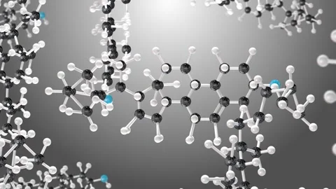 Cholesterol molecule chemical structure organic lipid in cell membranes 스톡 동영상 280060177