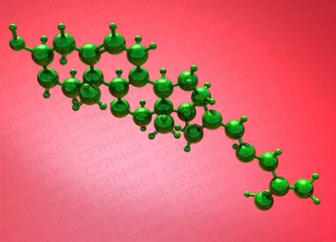 Cholesterol molecule Stock Illustration
