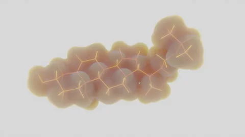 Cholesterol molecule, loopable turntable animation Stock Footage 132069479