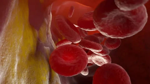 Cholesterol plaque in an artery Video stock 148407231