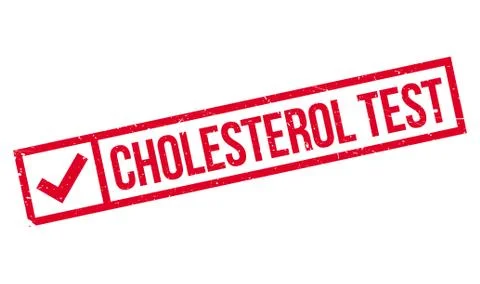 Cholesterol Test rubber stamp Stock Illustration