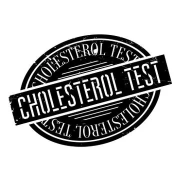Cholesterol Test rubber stamp Stock Illustration