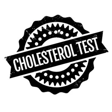 Cholesterol Test rubber stamp Stock Illustration