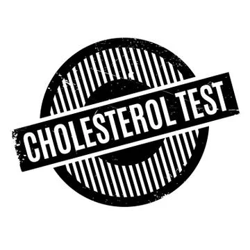 Cholesterol Test rubber stamp Stock Illustration