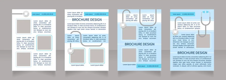 Cholesterol testing importance blank brochure layout design Stock Illustration
