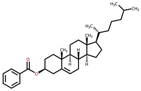 Cholesteryl benzoate, a liquid crystal molecule Stock Illustration