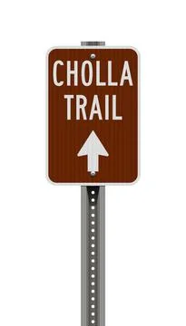 Cholla Trail road sign Stock Illustration